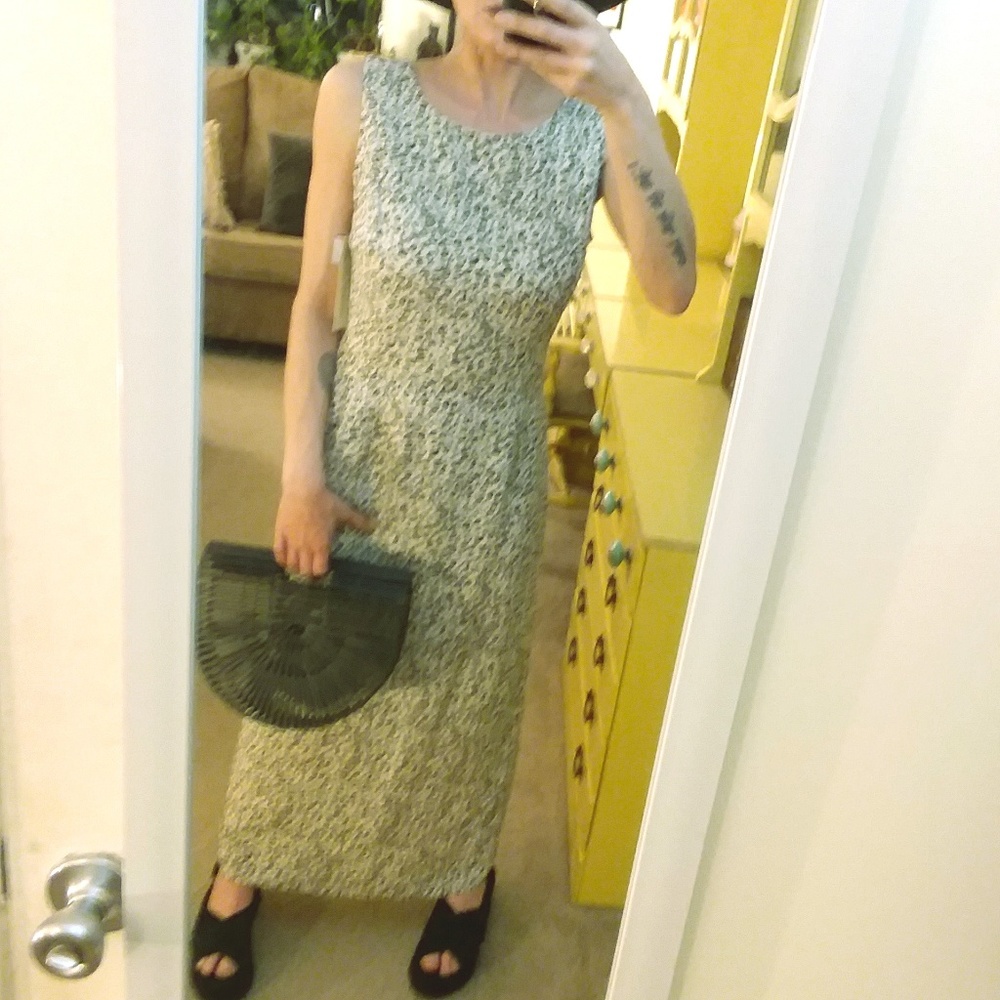 %100 Silk Leopard Print Maxi Dress NWT